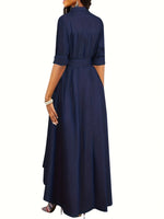 Robe Maxi Boutonnée Parfaite pour les Fêtes