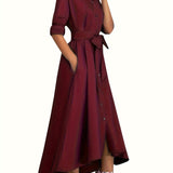 Martine — Robe Maxi Boutonnée Parfaite pour les Fêtes