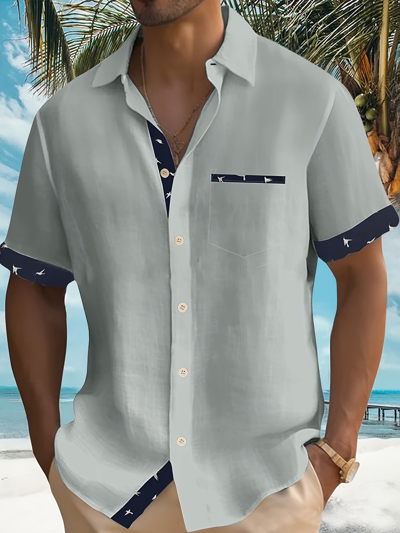LAPEL SUMMER SHIRT FOR MEN