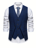 V NECK BUTTON VEST FOR MEN