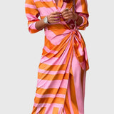 Everly — Robe Wrap Élégante avec Imprimé