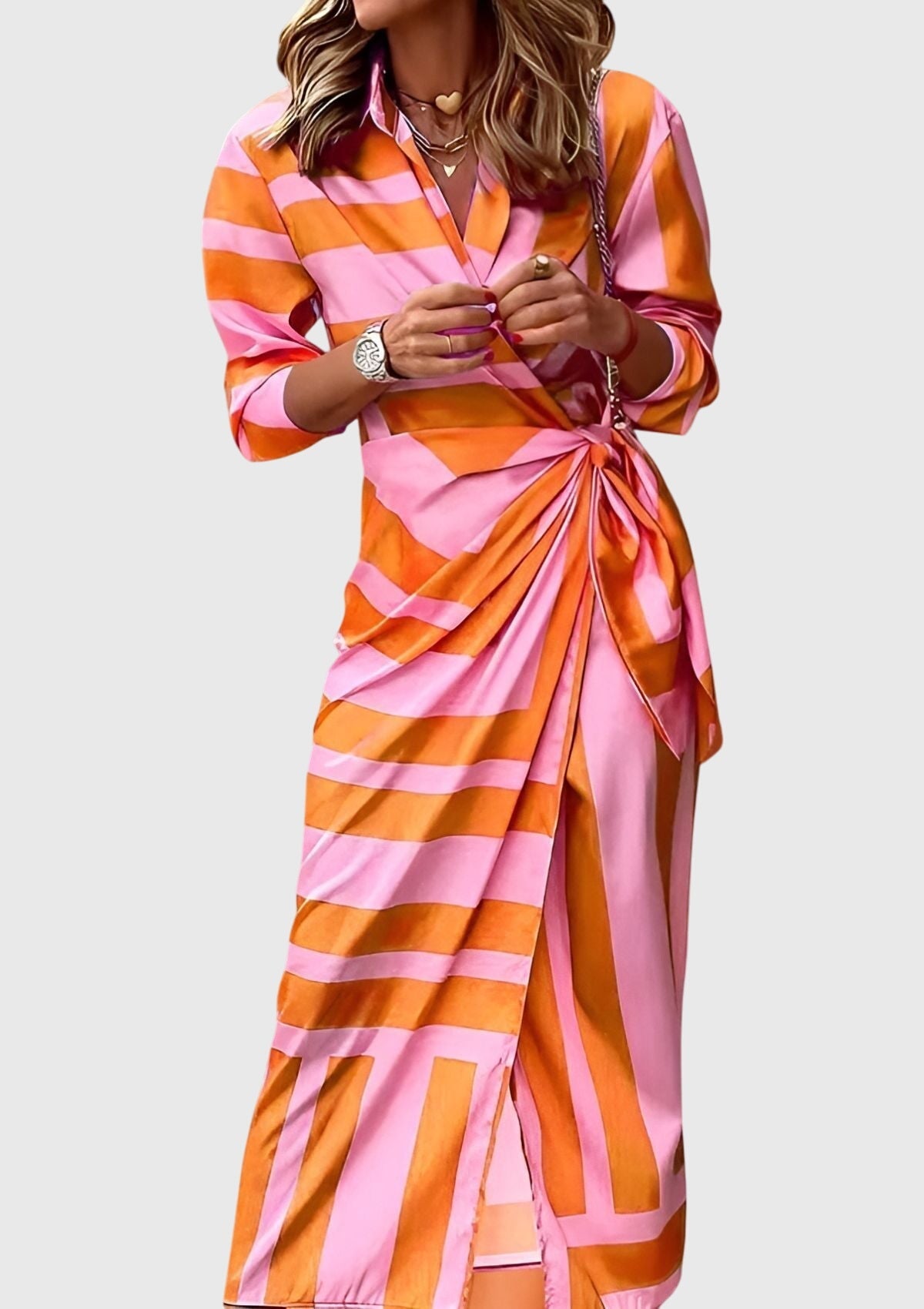Everly — Robe Wrap Élégante avec Imprimé