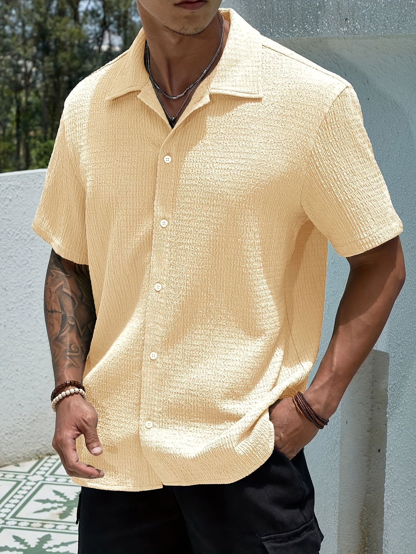 BUTTON FRONT SHIRT FOR MEN