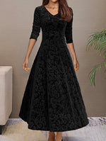 Robe d'Élégance en Velours pour les Fêtes