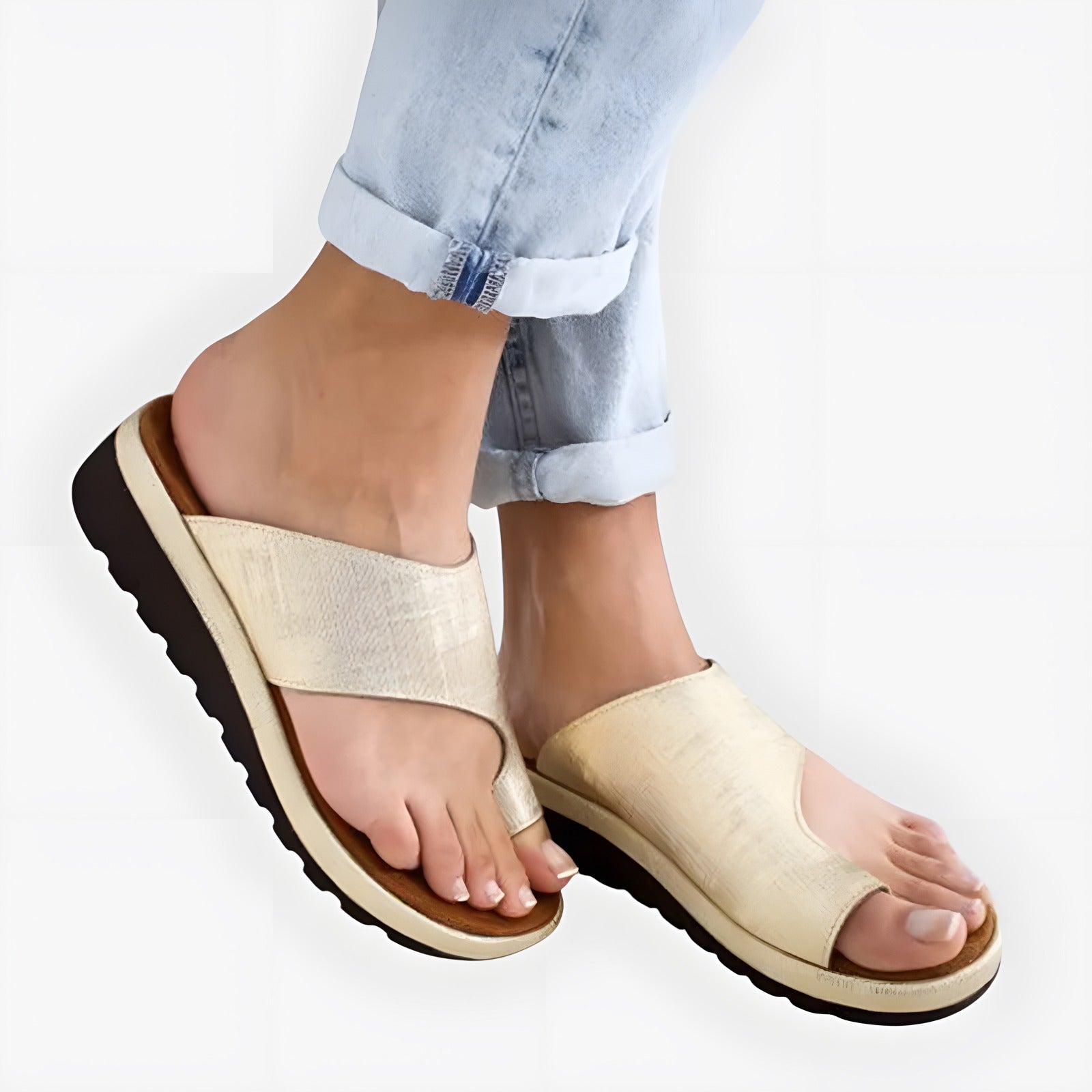 Amara | Sandales orthopédiques femme Or
