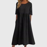 Haisley — Robe Élégante à Manches Courtes