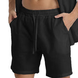 LINEN DRAWSTRING LOOSE SHORTS FOR MEN