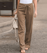 Pantalon Détente Femme Avec Cordon Et Taille Élastique