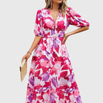Merlin — Robe Midi Florale Flatteuse