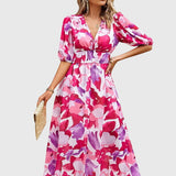 Merlin — Robe Midi Florale Flatteuse
