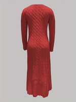 Robe Maxi en Tricot Câblé Confortable