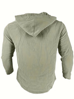 HOODED LINEN SHIRT FOR MEN