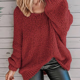 Pénélope | Pull ample en grosse maille à large encolure