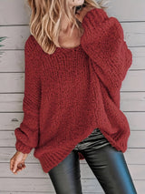 Pénélope | Pull ample en grosse maille à large encolure