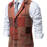 FORMAL TWEED VEST FOR MEN
