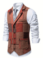FORMAL TWEED VEST FOR MEN