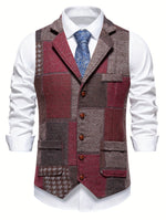 FORMAL TWEED VEST FOR MEN