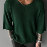 TEXTURED KNIT PULLOVER FOR MEN