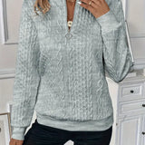 Augustine | Pull demi-zip en maille texturée