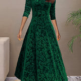 Sandrine — Robe d'Élégance en Velours pour les Fêtes