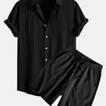 Ensemble Capucine — chemise texturée froissée & short texturé froissé à cordon
