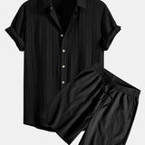 Ensemble Capucine — chemise texturée froissée & short texturé froissé à cordon