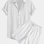 Ensemble Capucine — chemise texturée froissée & short texturé froissé à cordon