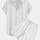 Ensemble Capucine — chemise texturée froissée & short texturé froissé à cordon