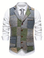 FORMAL TWEED VEST FOR MEN