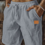 WOVEN LINEN SHORTS FOR MEN