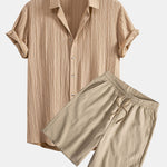 Ensemble Capucine — chemise texturée froissée & short texturé froissé à cordon