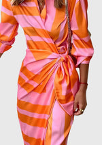 Robe Wrap Élégante avec Imprimé