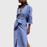 Ellen — Robe Rayée Classique