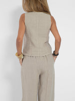 Ensemble Gilet Boutonné & Pantalon Large