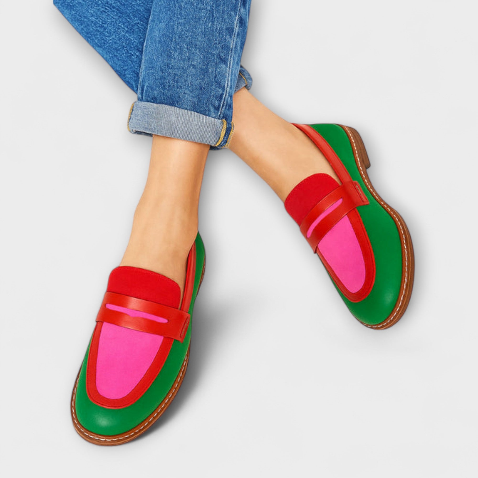Nyla — Mocassins Casual à Contraste
