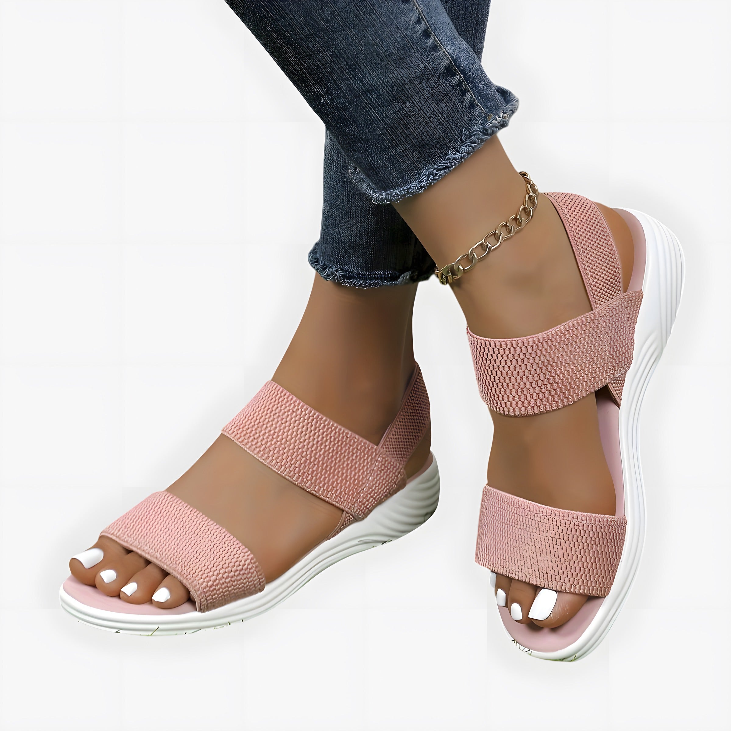 Jessamine | Sandales orthopédiques femme élégantes Marron Clair