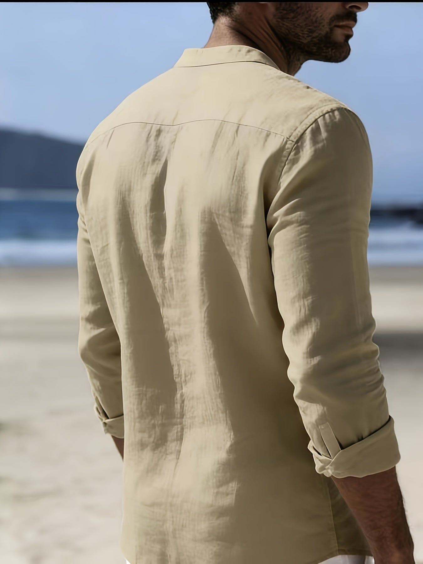 LOOSE STAND COLLAR SHIRT FOR MEN