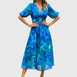 Merlin — Robe Midi Florale Flatteuse