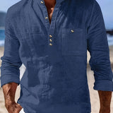 LOOSE STAND COLLAR SHIRT FOR MEN