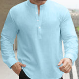 BOAT NECK COTTON SHIRT FOR MEN