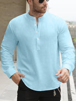 BOAT NECK COTTON SHIRT FOR MEN