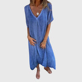 Fiona — Robe V-Décolleté Légère et Élégante