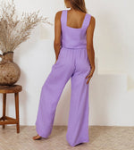 Ensemble Top Minimaliste et Pantalon Évasé
