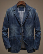 WASHED DENIM BLAZER FOR MEN