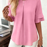 Colette | Blouse à volants et manches évasées