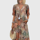 Bella — Robe Midi Florale Élégante