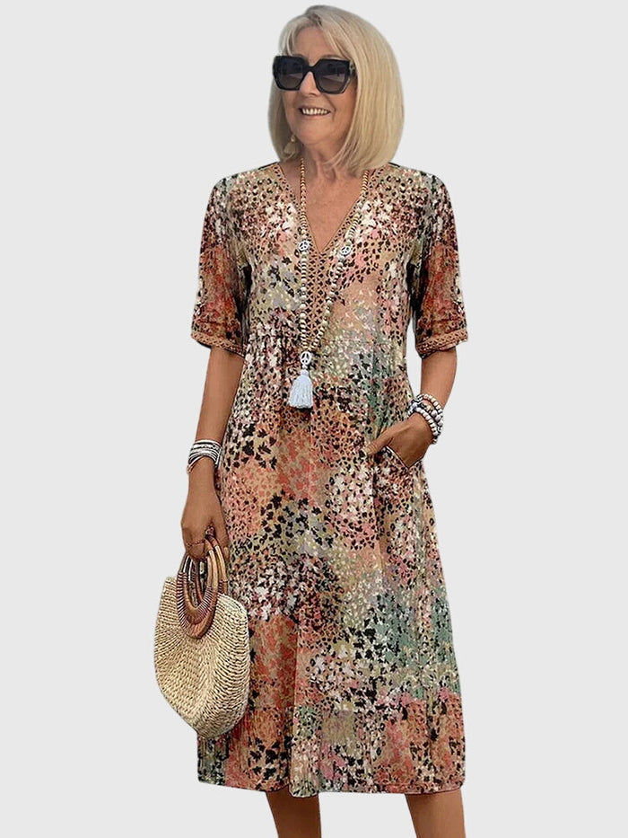 Robe Midi Florale Élégante