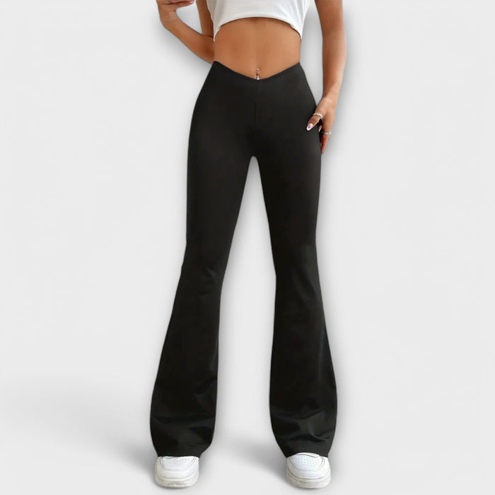Pantalon Détendu avec Jambes Évasées