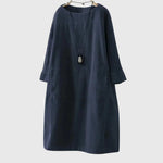 Grace — Robe Midi en Velours Côtelé Détendue