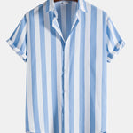 Ensemble Capucine — chemise à larges rayures & short de bain